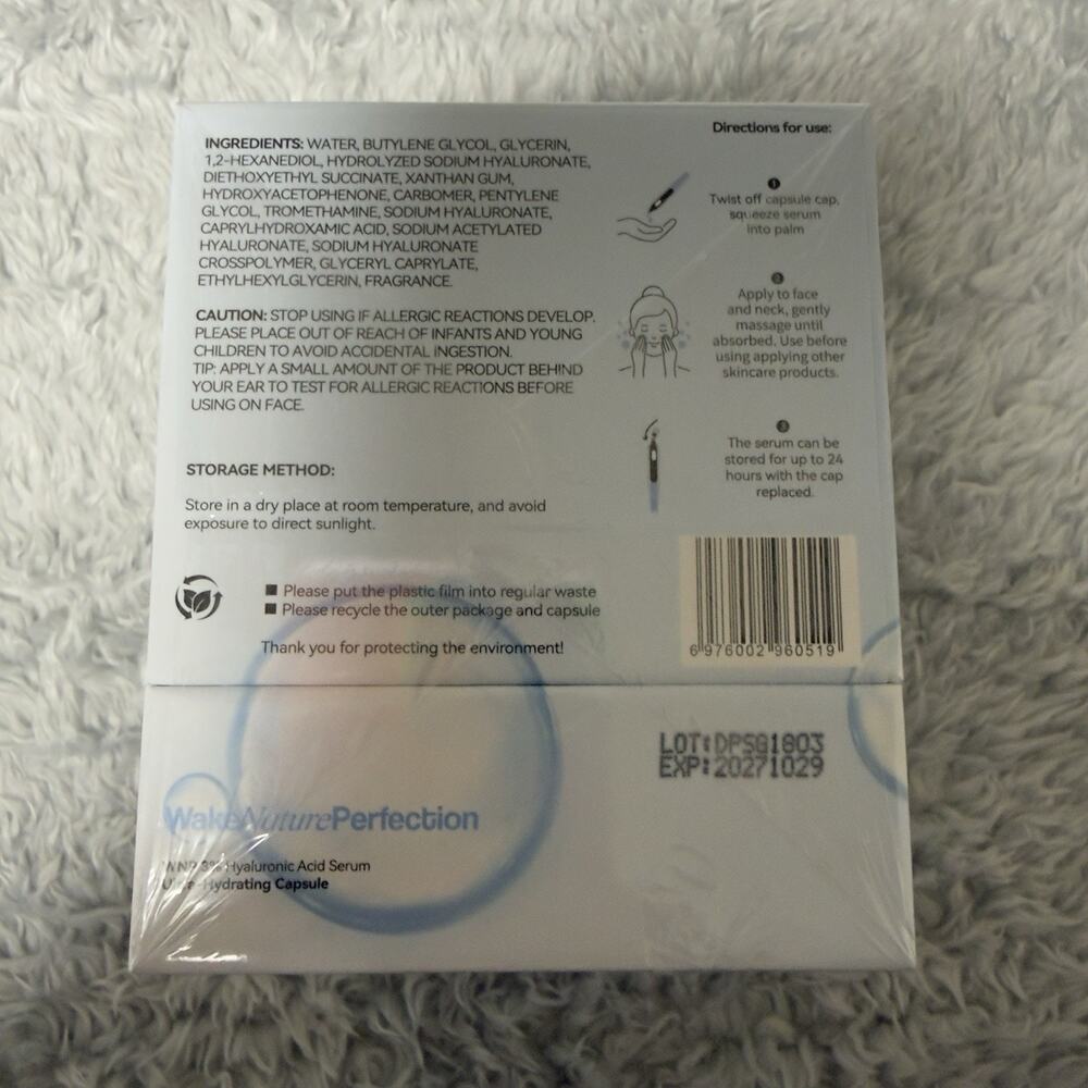 WNP Ultra-Hydrating Hyaluronic Acid Serum, 30-1.2ml Capsules EXP 10/27 - Picture 3 of 4